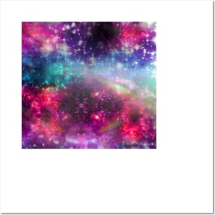 Rainbow Space Texture Posters and Art